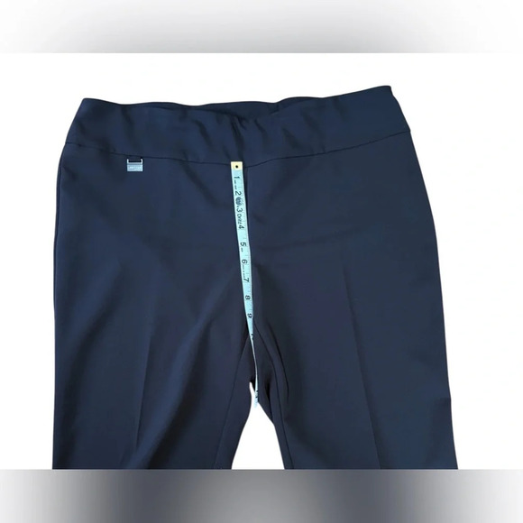 Lisette L  Montréal, Black Feather-Trimmed Designer Trousers, Size 16 - Picture 7 of 11